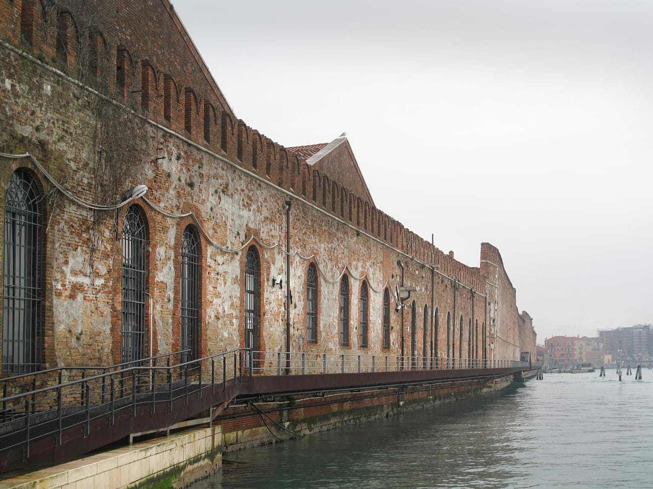 A storage in the outskirts of Venice, Italy, in winter
